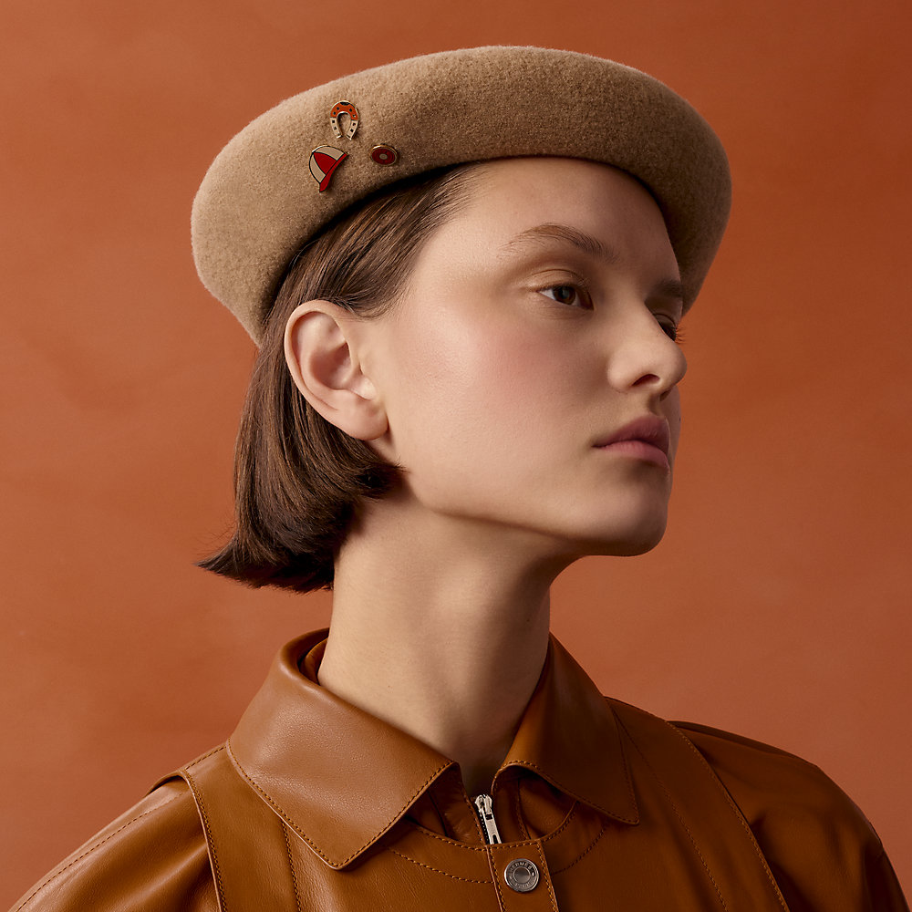 Bonnie Jump beret - Brown | Hermès USA